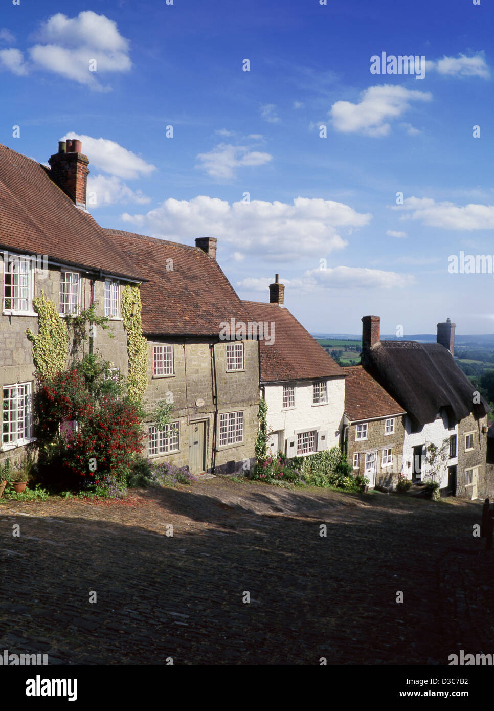 Gold Hill Shaftesbury Dorset England UK The setting of the famous Hovis