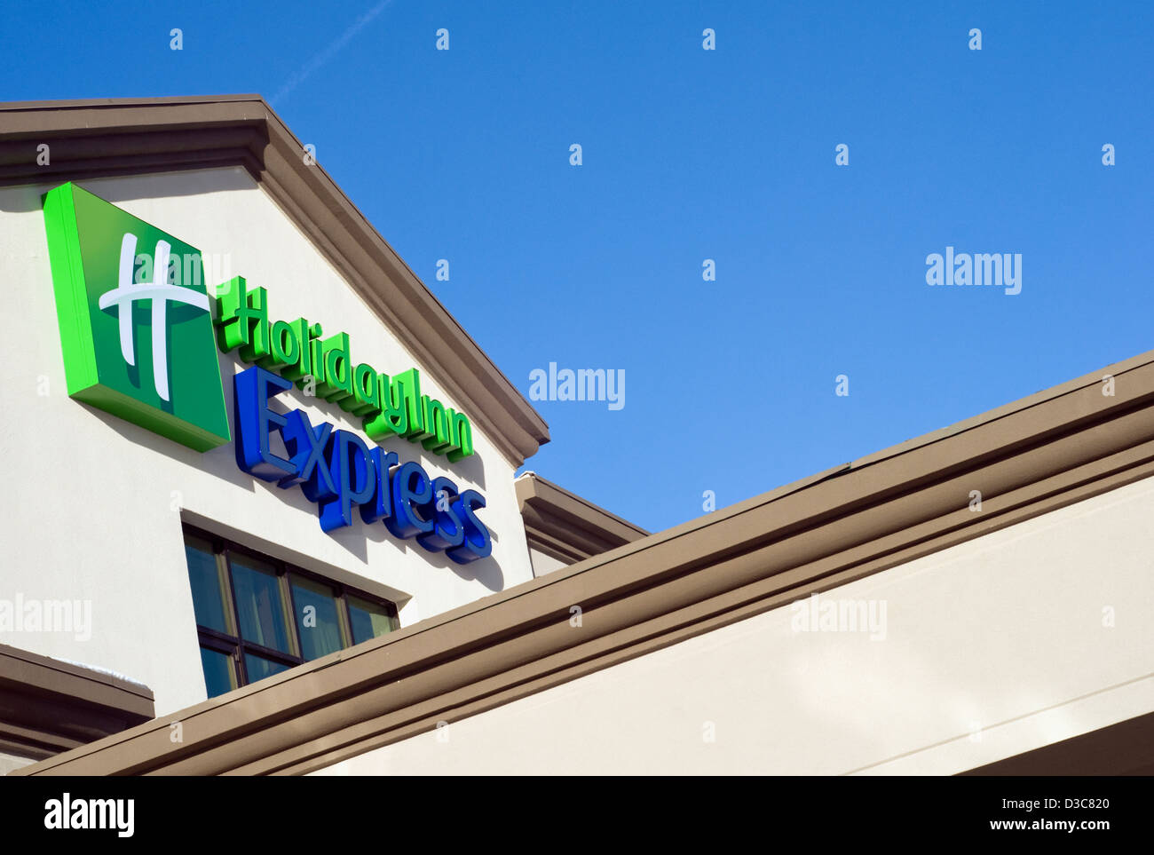 Exterior of a Holiday Inn Express hotel Stock Photo