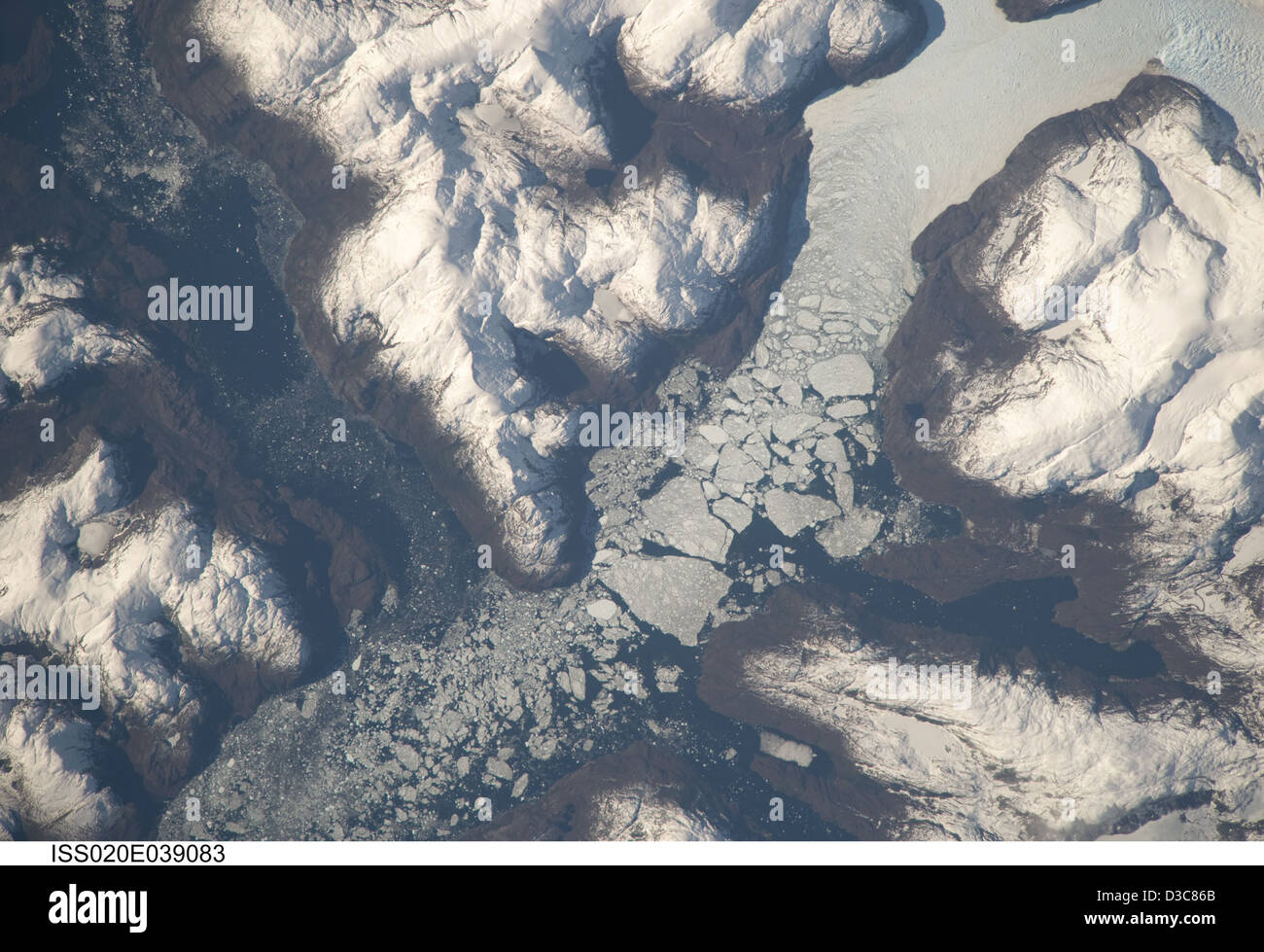 Southern Patagonian Ice Field, Chile (NASA, International Space Station Science, 09/06/09) Stock Photo