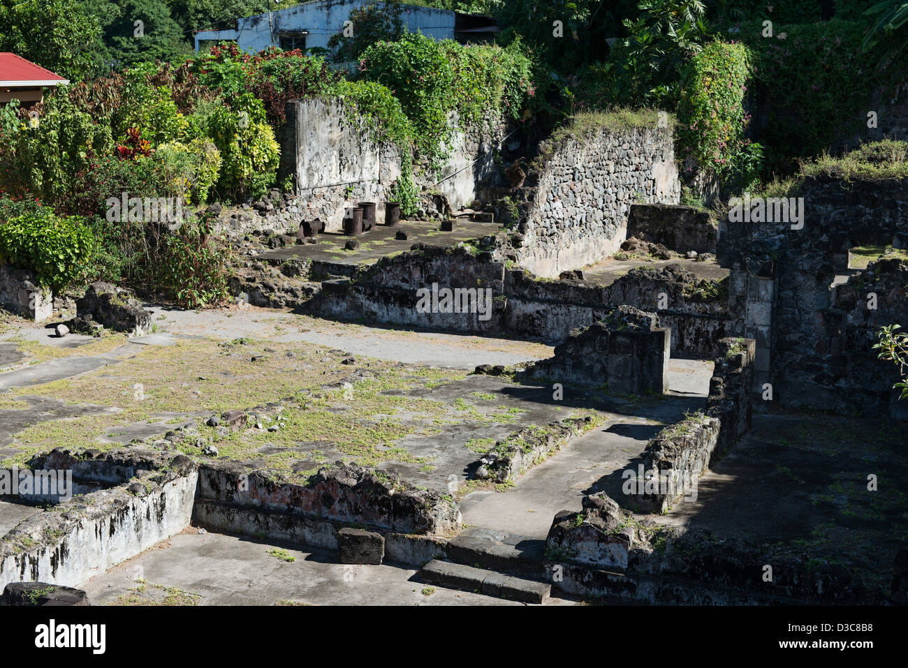 Historical city of Saint-Pierre, Martinique Island, Lesser Antilles,  Caribbean Sea, France Stock Photo