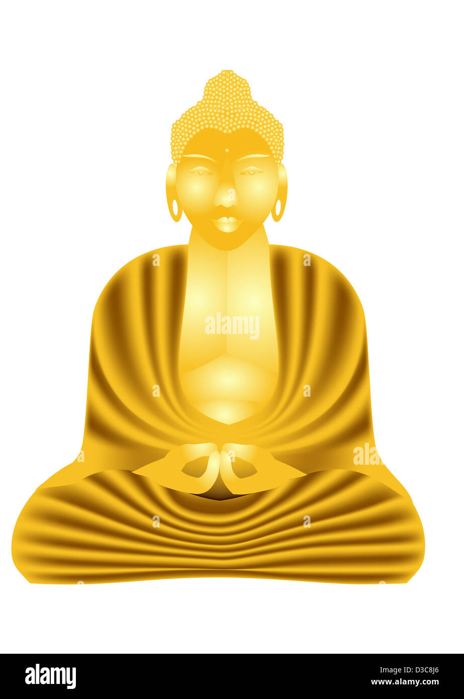statue of golden Buddha Stock Photo - Alamy