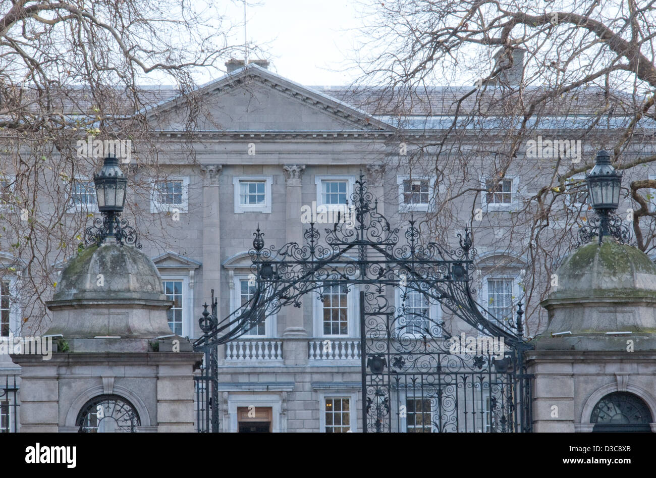 Leinster House in Dublin, the Irish parliament Stock Photo