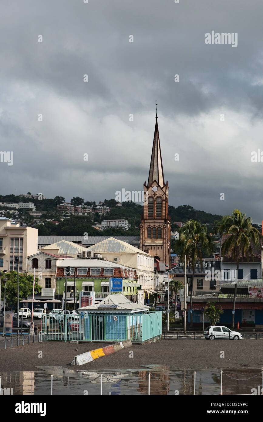 Church in Fort De France,Martinique Island, Lesser Antilles,  Caribbean Sea, France Stock Photo