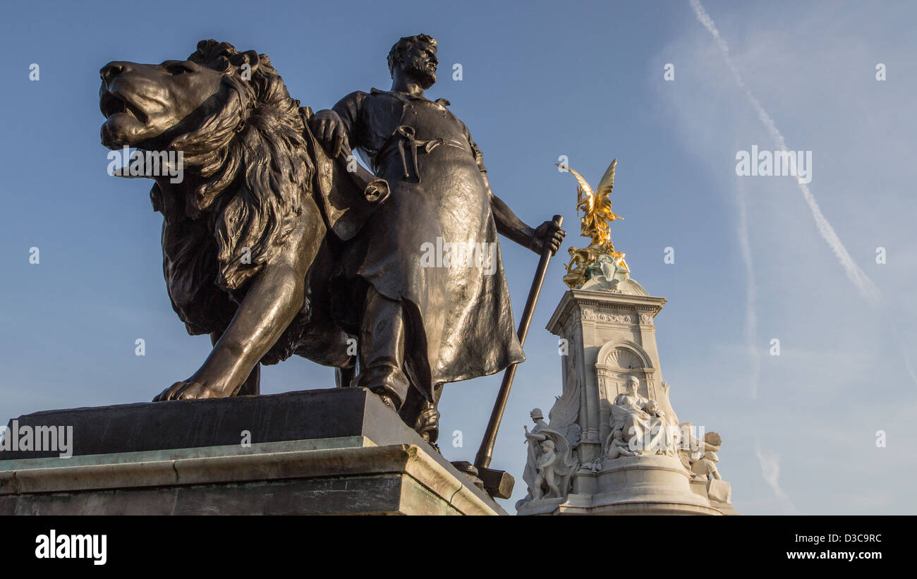 London, Buckingham Palace, Victoria Memorial, Monument Stock Photo