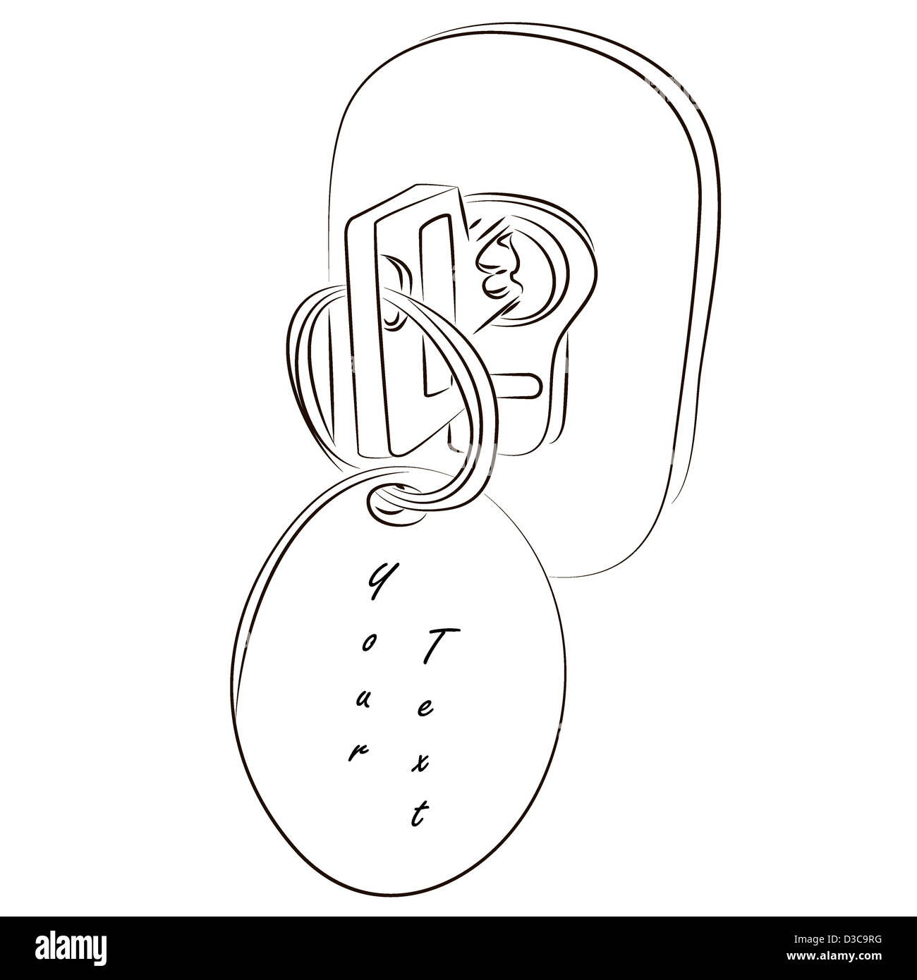 Vector Illustration Of A Key In The Lock Stock Photo Alamy