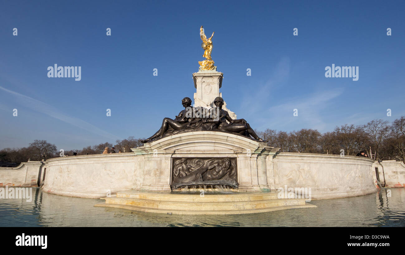 London, Buckingham Palace, Victoria Memorial, Queen, Sculpture Stock Photo
