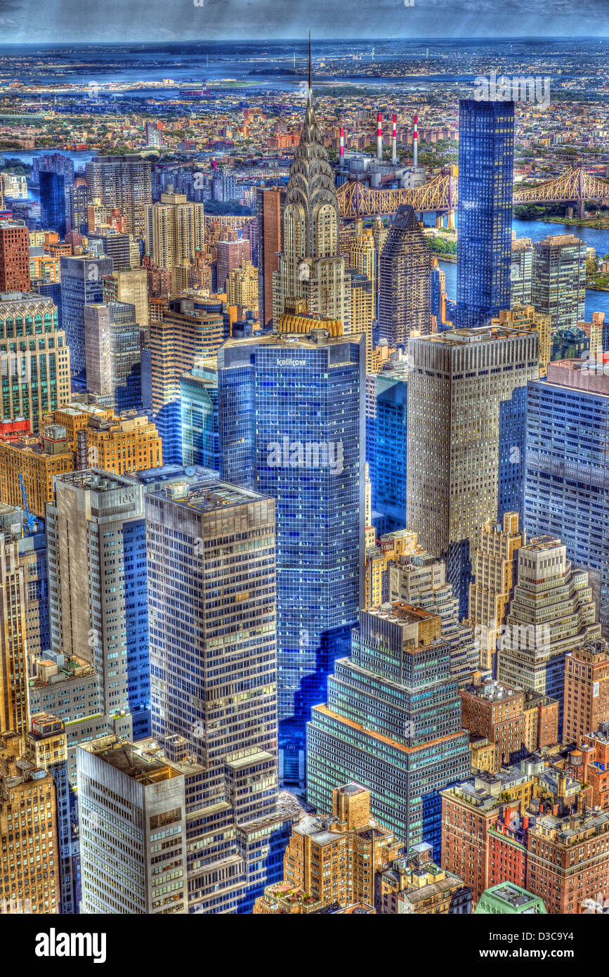 Manhattan, Skyline, New York City (Special Effect) Stock Photo
