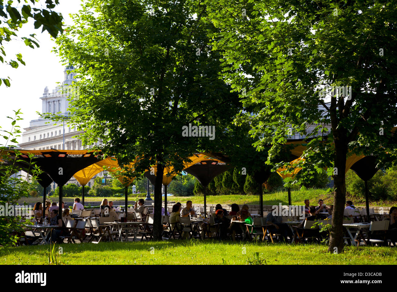 Bulgaria, Europe, Sofia, City Garden, Outdoor Restaurant In Front Of ...