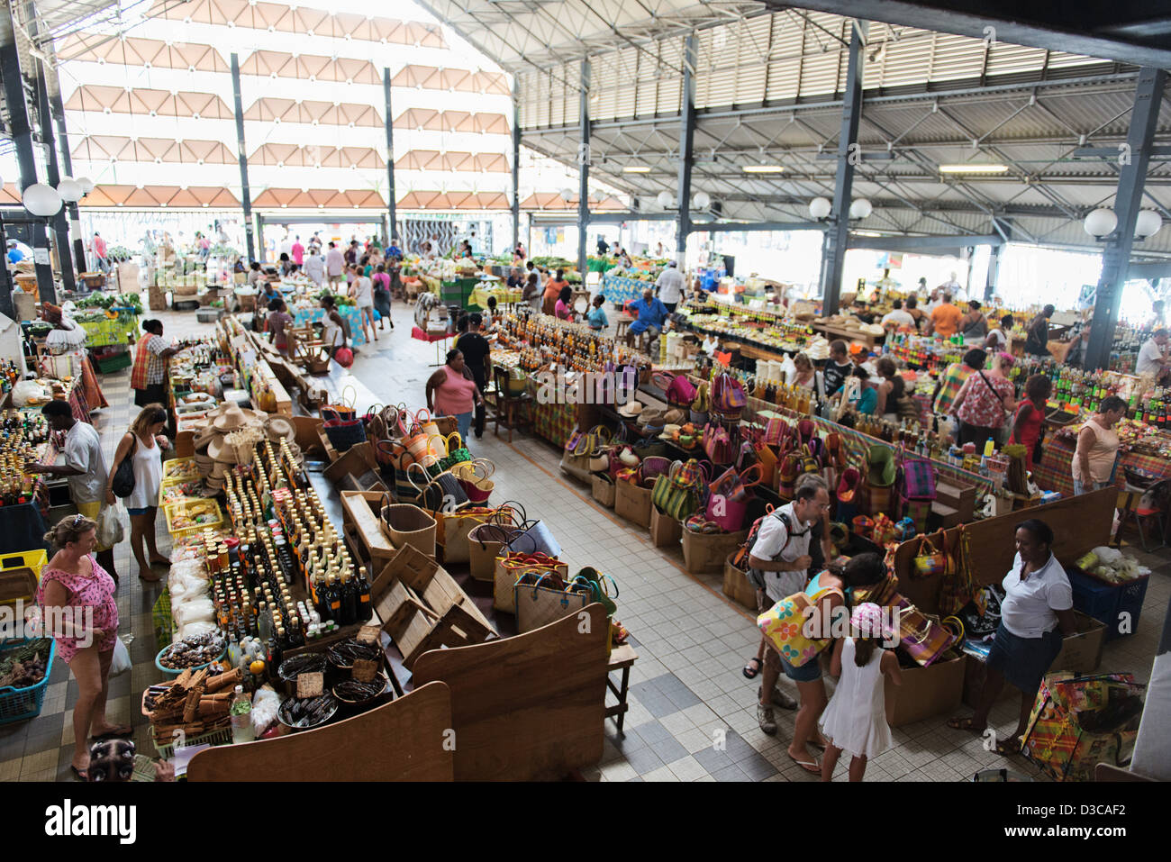 Fort de France market, marché de fort de france, Martinique Island, Lesser Antilles,  Caribbean Sea, France Stock Photo