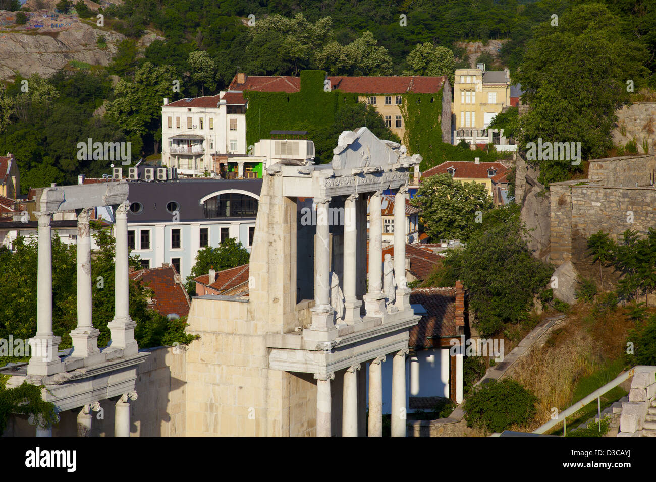 Bulgaria, Europe, Plovdiv, Roman Marble Amphitheatre Built In The 2nd Century. Stock Photo