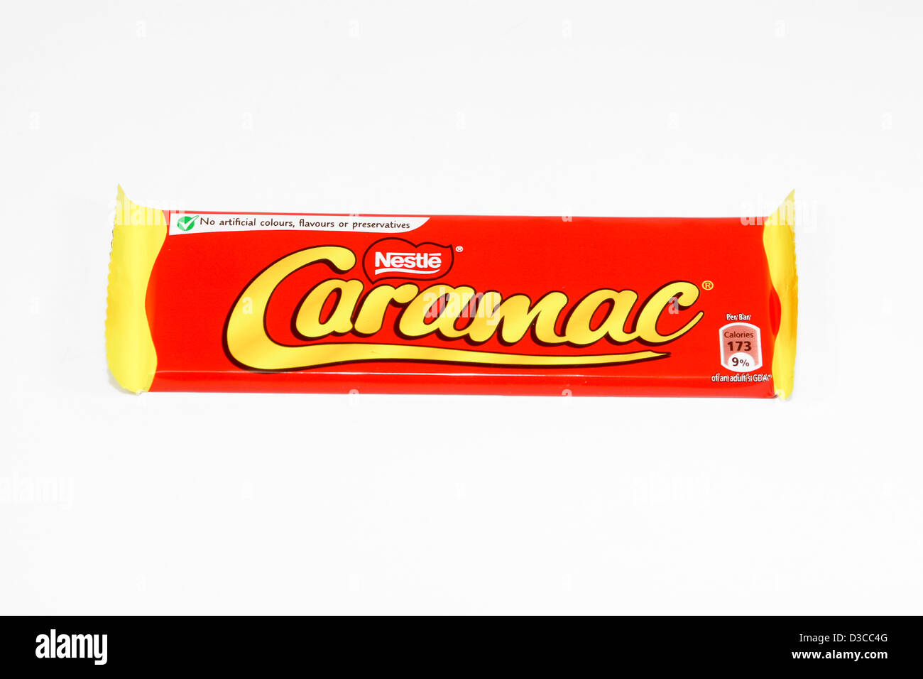 Nestle Caramac caramel flavoured chocolate bar Stock Photo