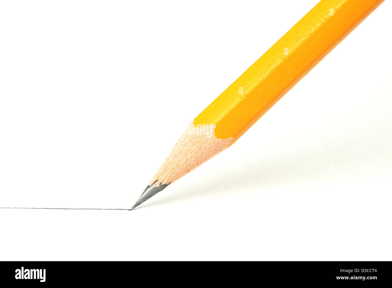 Drawing a line with a pencil Stock Photo - Alamy