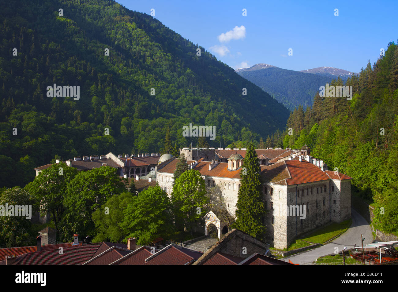 Bulgaria, Europe, Rila Monastery Nestled In The Rila Mountains. Stock Photo