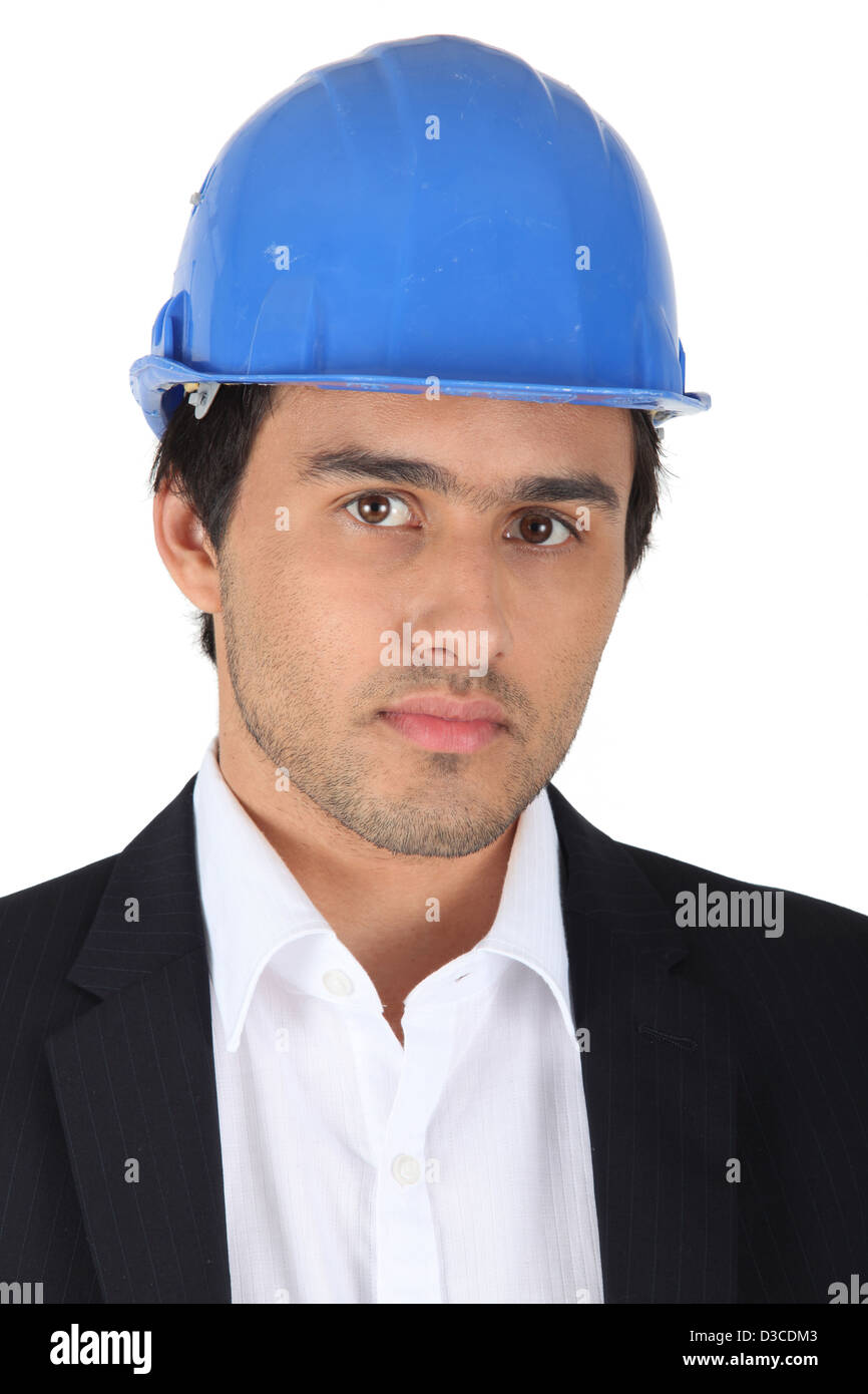 businessman wearing a helmet Stock Photo - Alamy