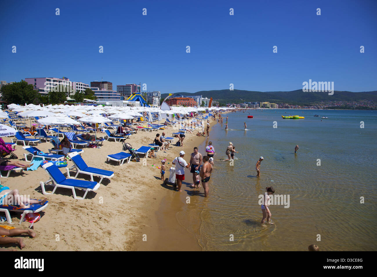 Bulgaria, Europe, Black Sea Coast, Sunny Beach, People Enjoying The ...