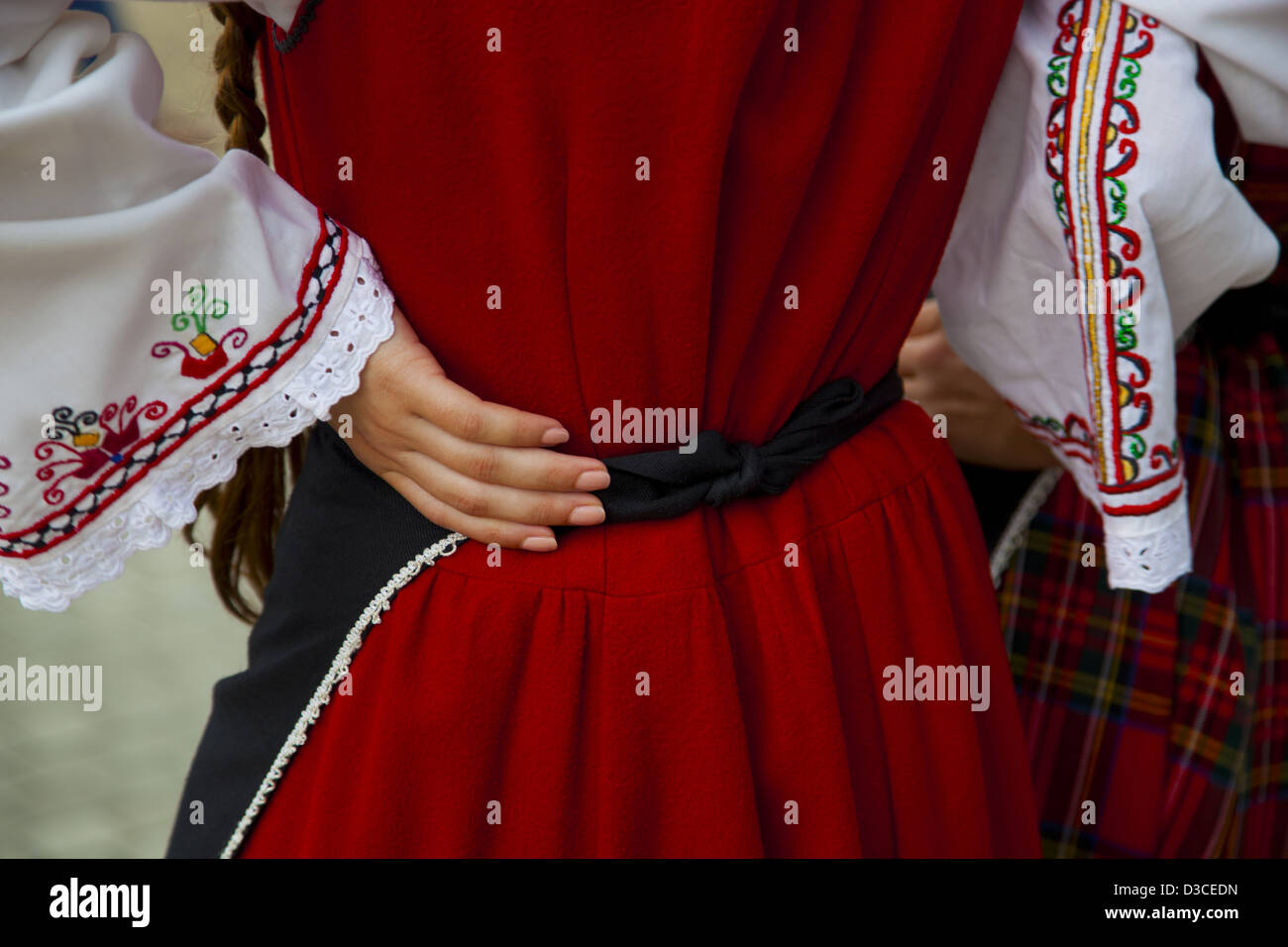 Bulgaria, Europe, Kazanlak, Valley Of The Roses, Flower Festival Parade, Local Girl's Traditional Costume. Stock Photo