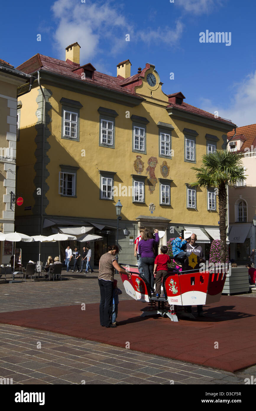 Austria, Carinthia, Klagenfurt Am Worthersee, Alter Platz, Old Town Hall Stock Photo