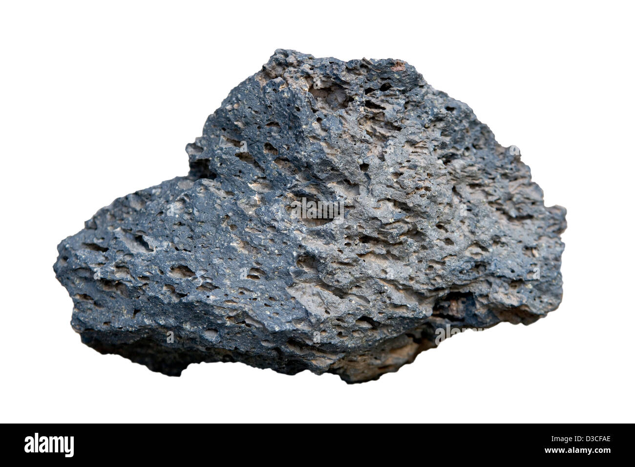 A piece of lava found along the Colorado river in the Grand Canyon Stock Photo