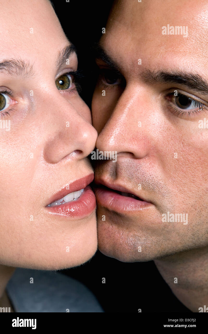 A young couple face to face Stock Photo