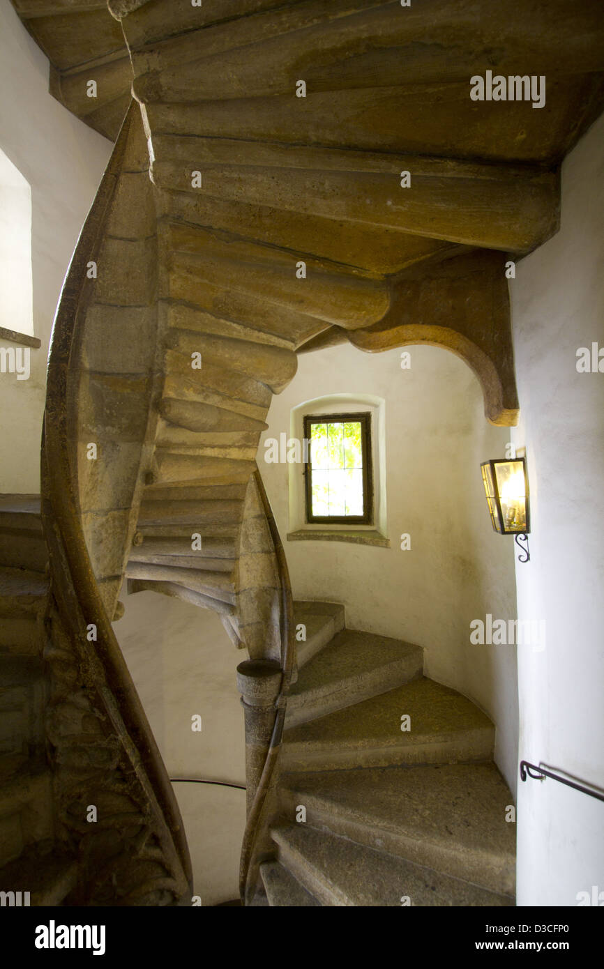 Austria Styria Graz Burg Double Spiral Staircase Stock Photo Alamy