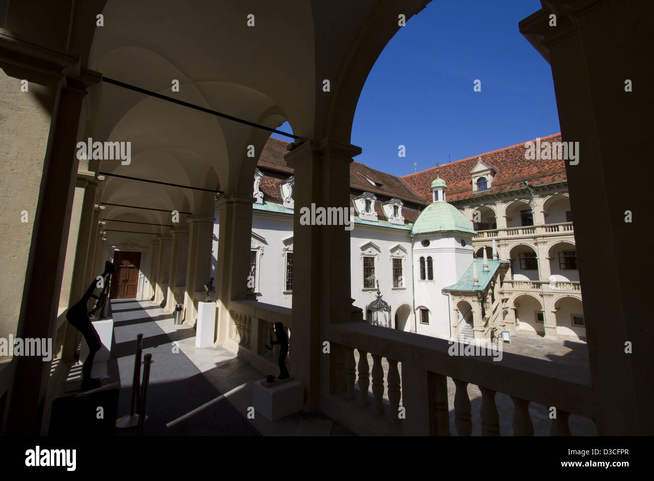 Austria, Styria, Graz, Landhaus, Arcaded Courtyard Stock Photo