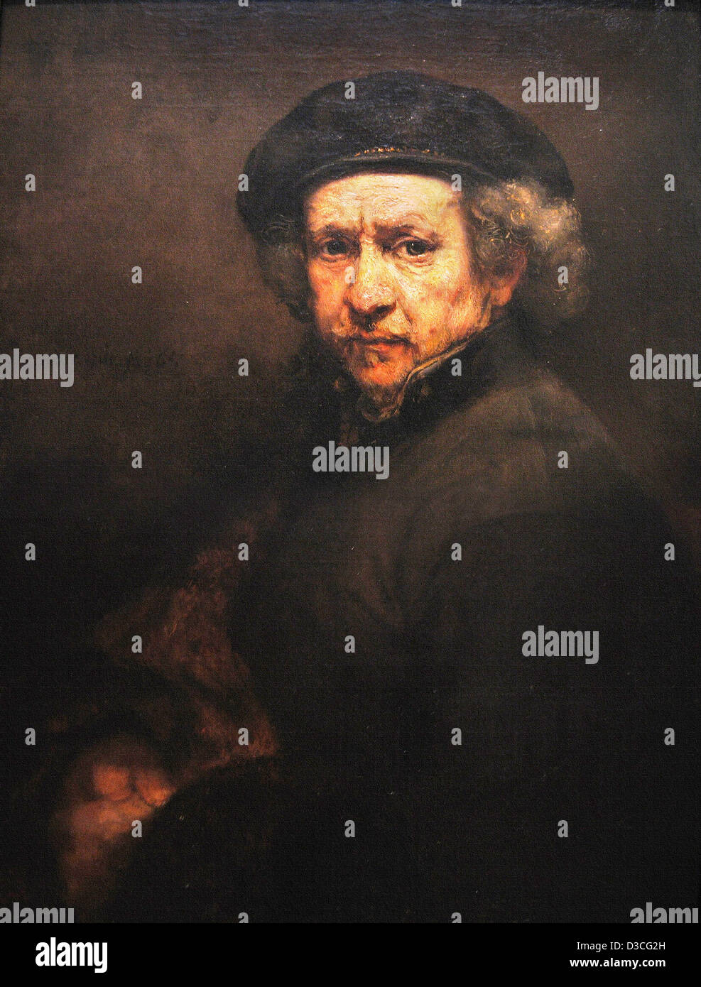 Rembrandt self portrait 1659 hi-res stock photography and images - Alamy, image size:987x1390