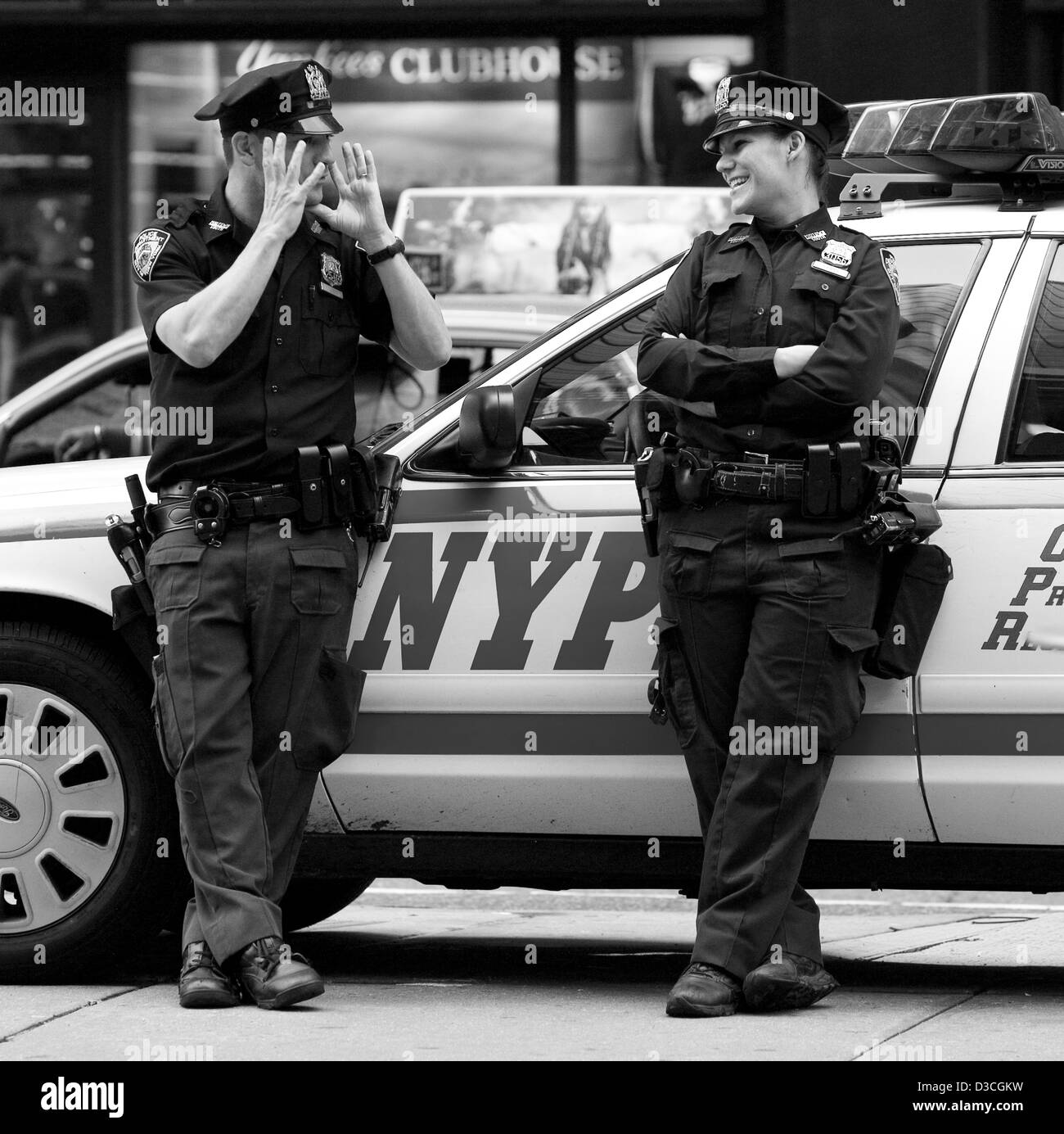 New York Police Officers, New York, Usa Stock Photo