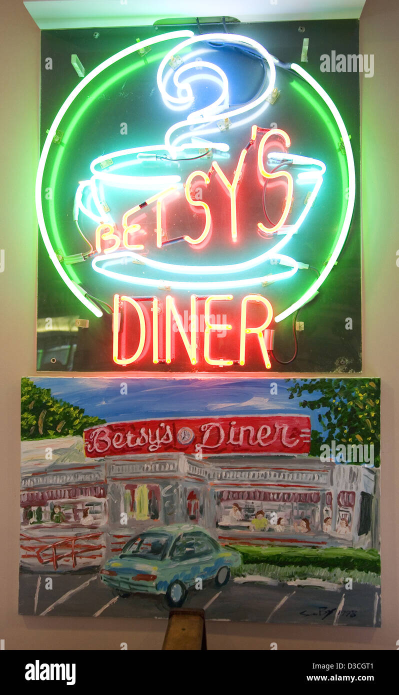 Betsy's Diner Sign, Cape Cod, Massachusetts, Usa Stock Photo Alamy