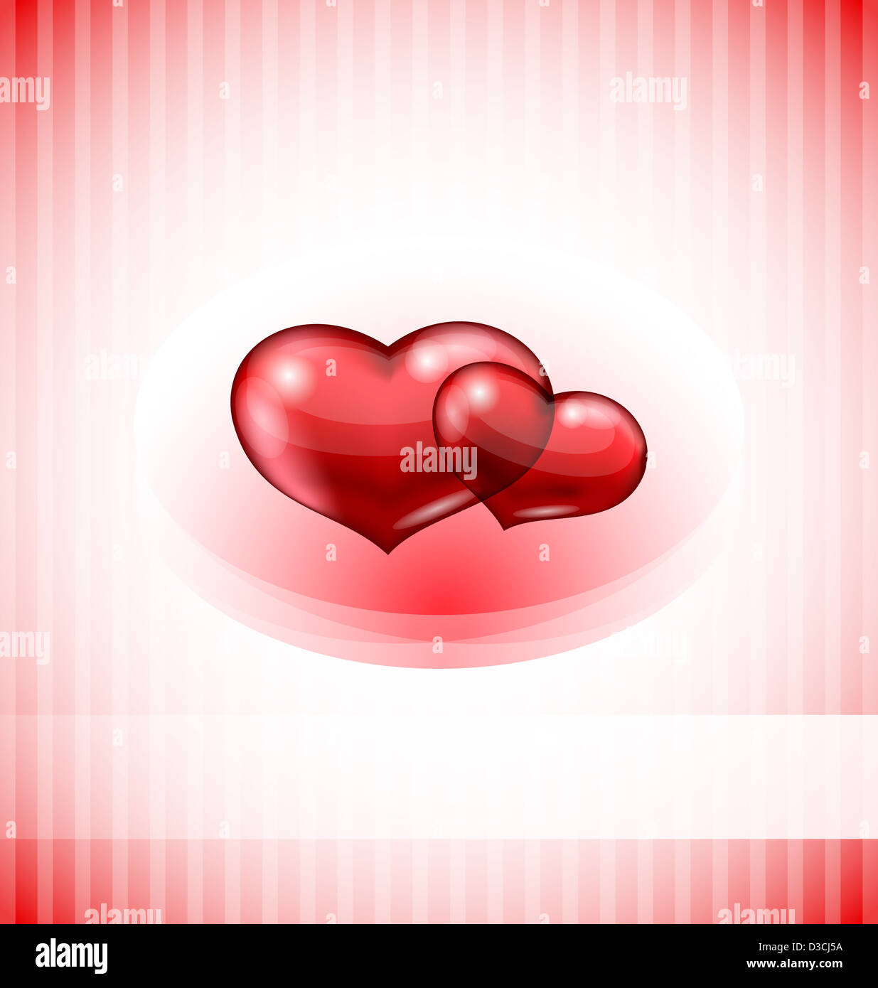 Illustration Valentine's day card with set hearts - vector Stock Photo ...