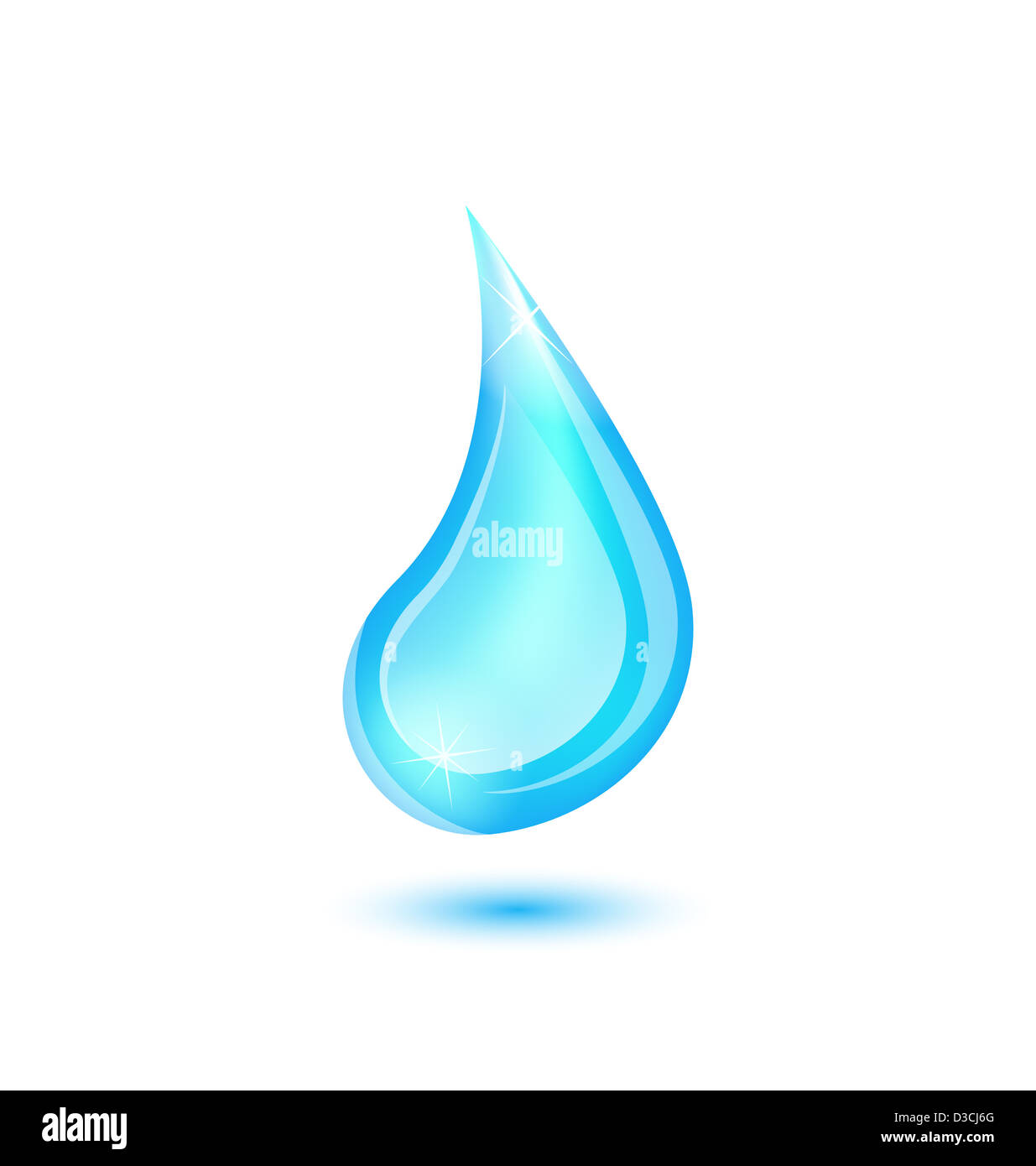 Illustration water drop isolated on white background Stock Photo - Alamy