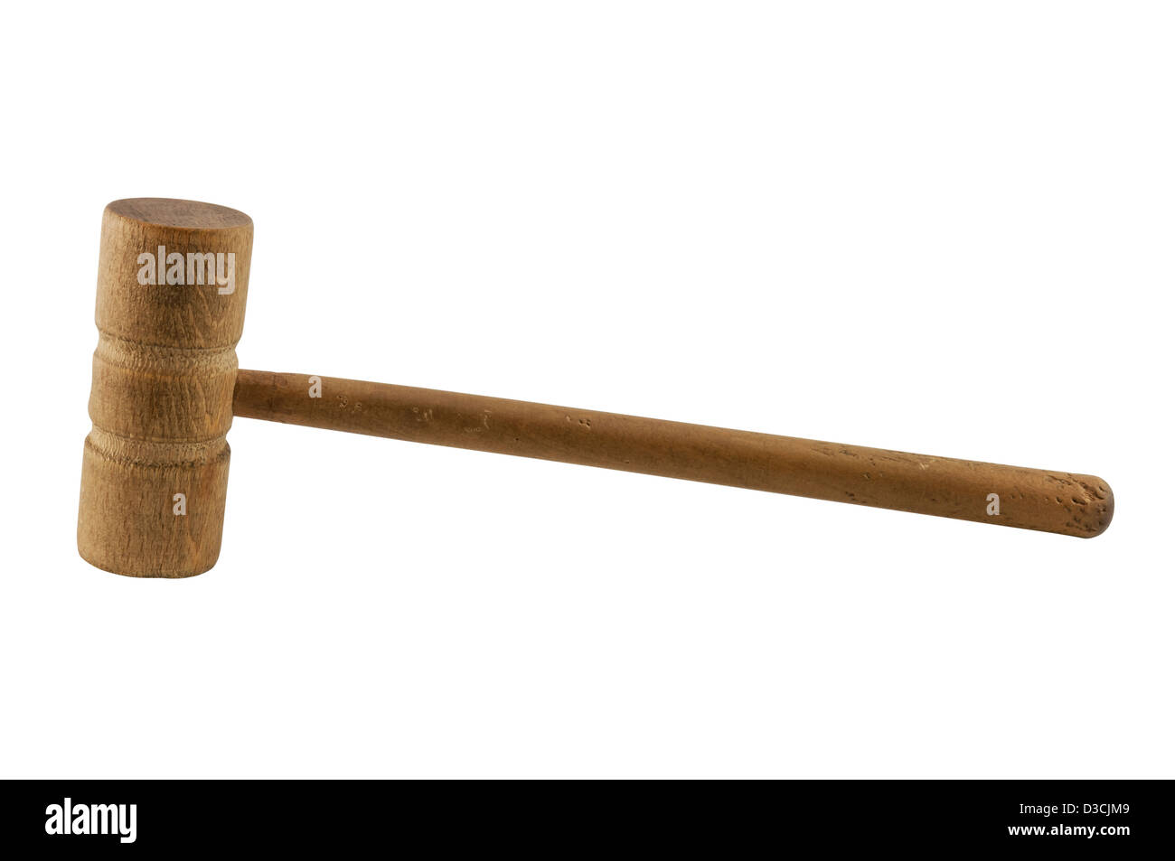 Mallet Rusted old wood mallet isolated on white background Stock Photo - Alamy