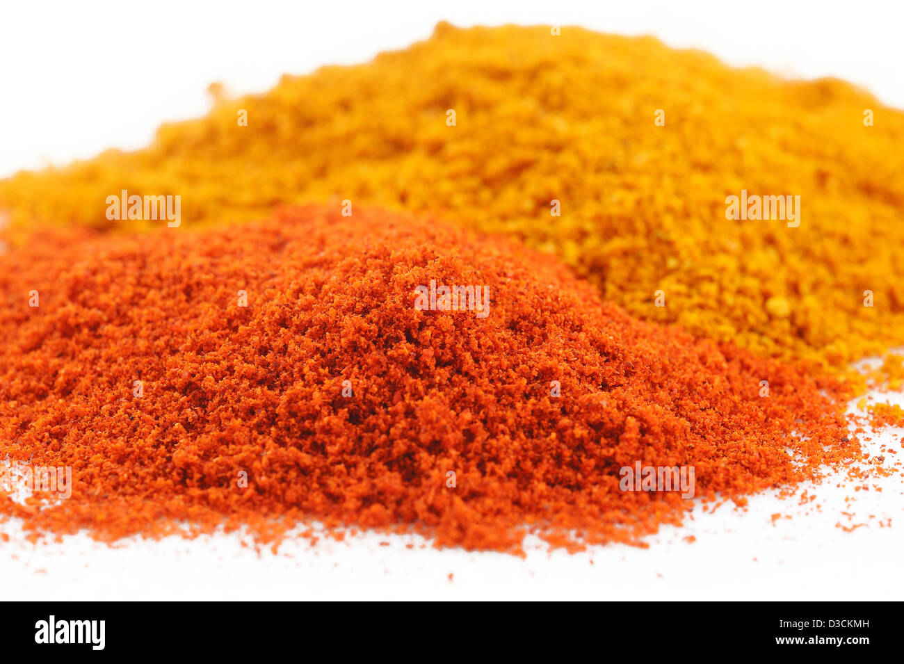 paprika powder and curry powder Stock Photo Alamy