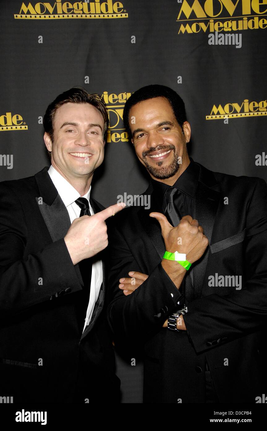 Daniel Goddard, Kristoff St. John at arrivals for The 21st Annual Movieguide Awards, Universal Hilton And Towers Ballroom, Los Angeles, CA February 15, 2013. Photo By: Michael Germana/Everett Collection Stock Photo