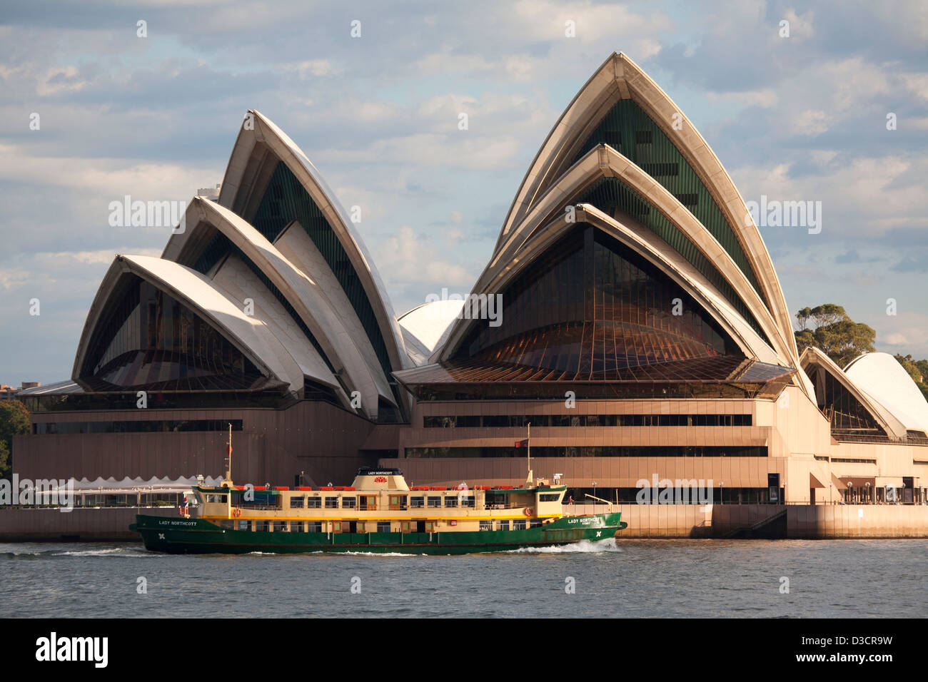 Lady Northcott - Sydney Harbour Manly Ferry passing The Sydney Opera House approaching Circular Quay Sydney Australia Stock Photo