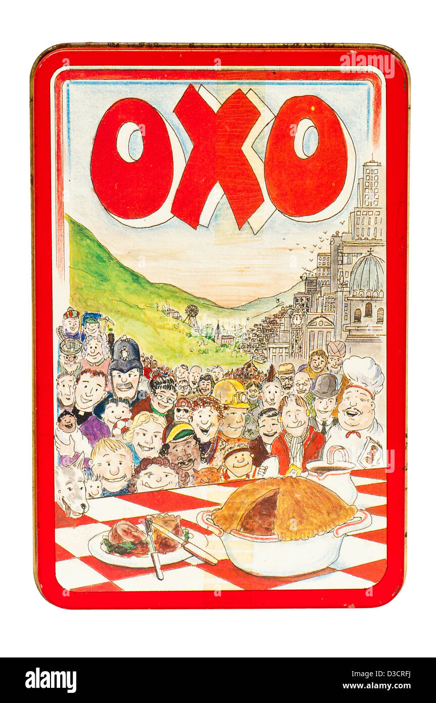 Vintage Oxo Tin Stock Photo