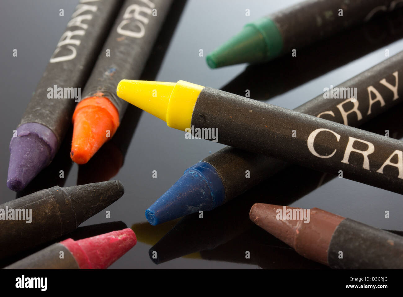 Color crayons Stock Photo