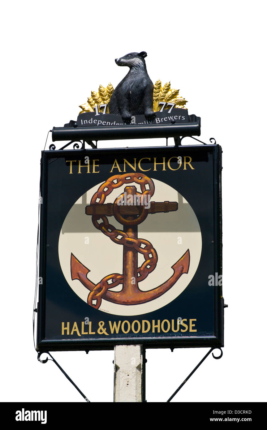 The Anchor Public House Sign Pyrford Surrey England Stock Photo Alamy
