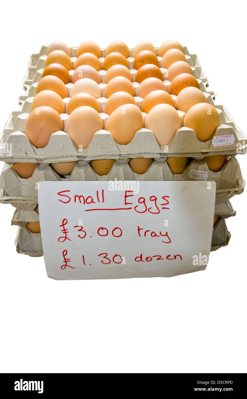 Trays Of Free Range Eggs For Sale In A Farm Shop Stock Photo Alamy