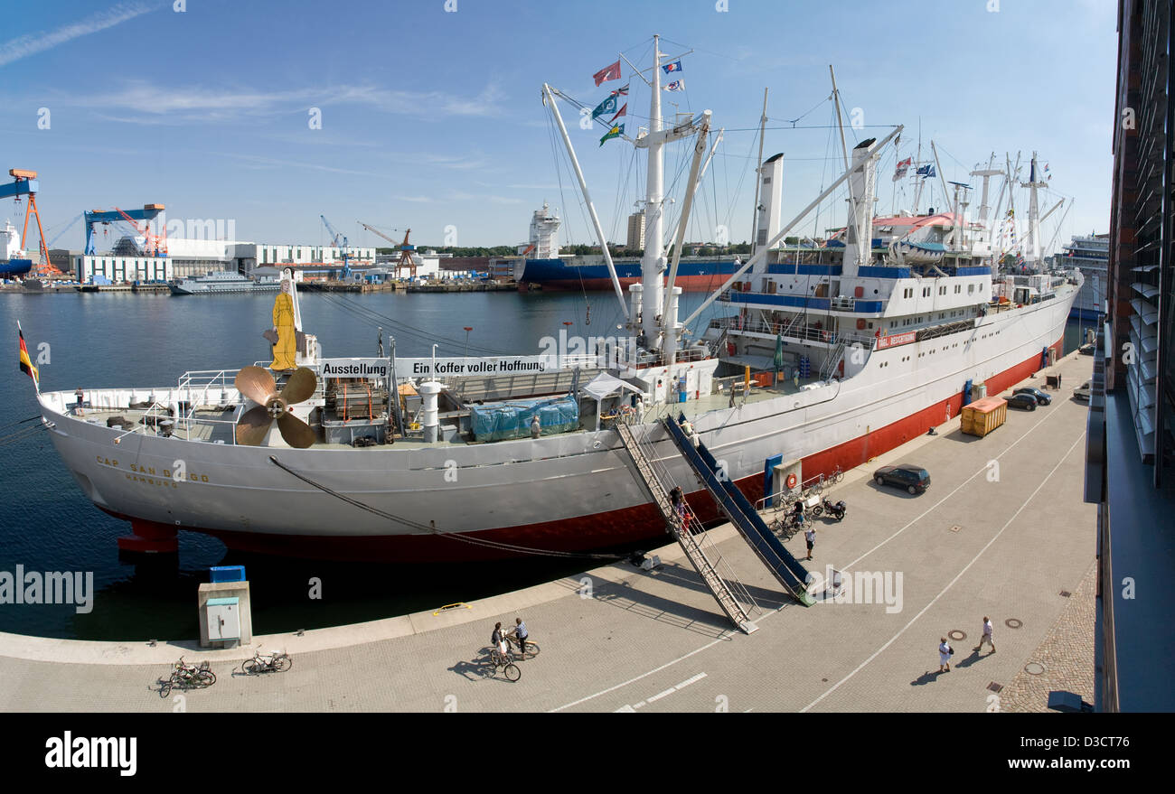 Kiel, Germany, the Cap San Diego at her berth at the Kiel Bollhörnkai Stock Photo