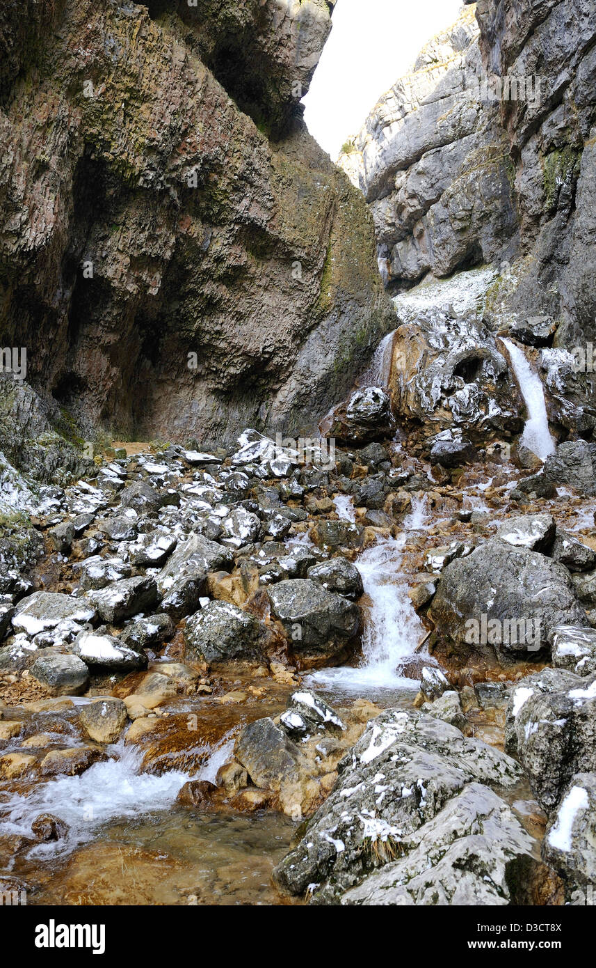 Limestone Ravines Gordale Scar a limestone ravine in the Yorkshire dales with Gordale ...