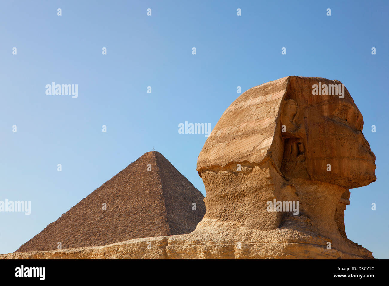 Giza Pyramids in Cairo, Egypt Stock Photo