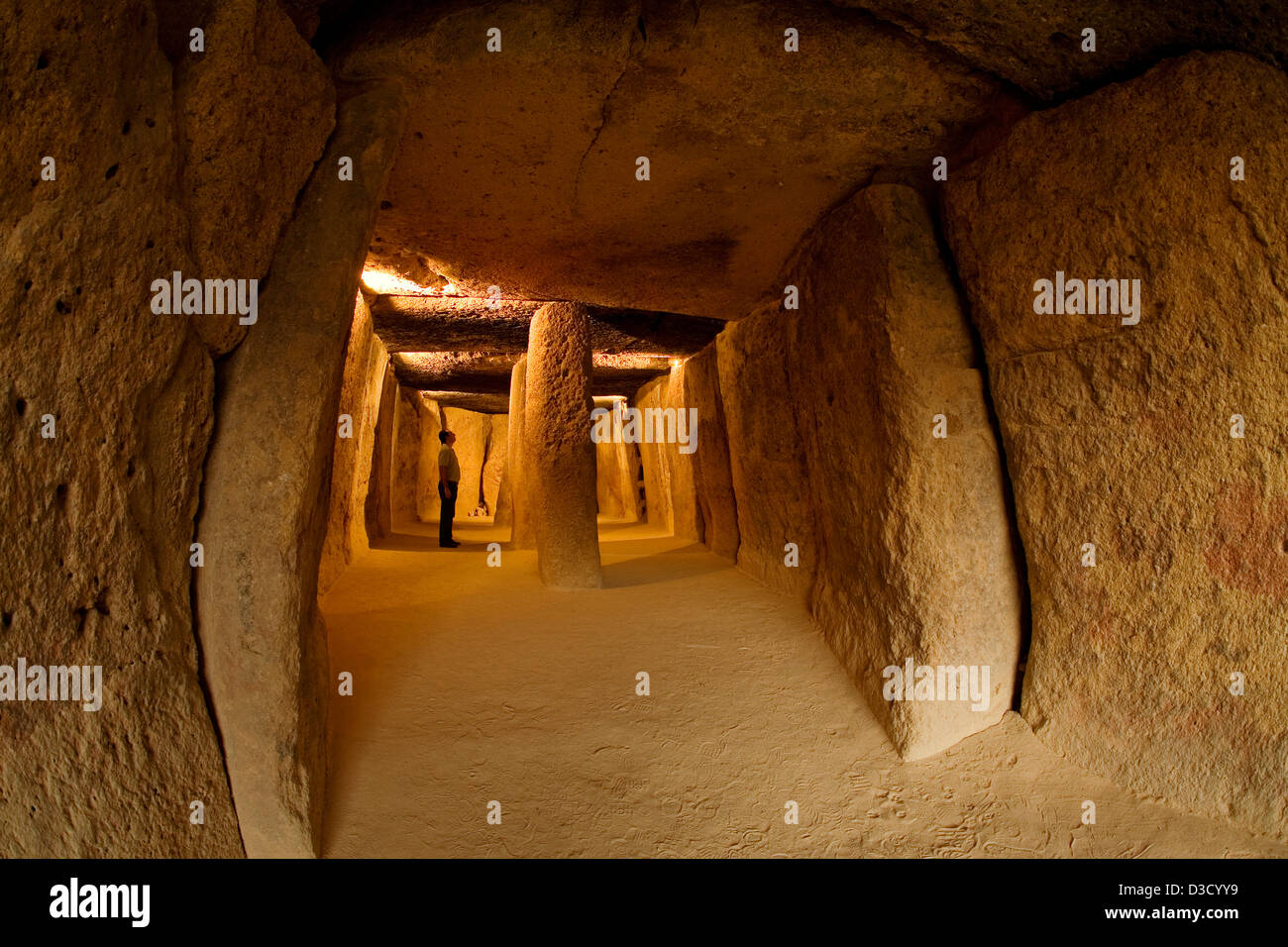 Dolmen Megalithic dolmens Menga Cave Antequera Malaga Andalusia Spain Stock Photo