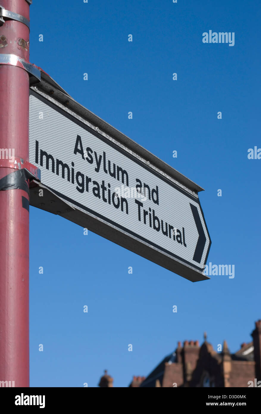 asylum and immigration tribunal direction sign, surbiton, surrey, england Stock Photo