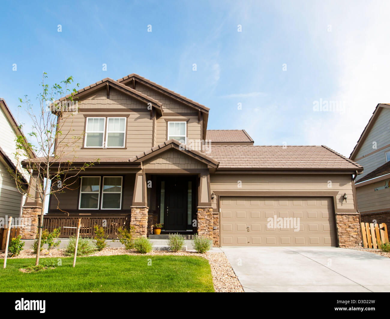 House in suburban development of Denver, Colorado Stock Photo Alamy