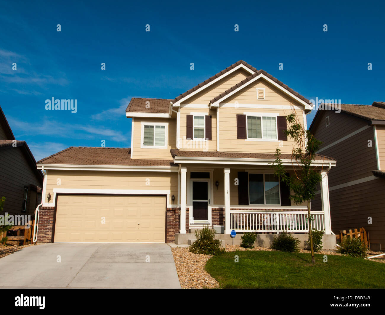 House in suburban development of Denver, Colorado Stock Photo Alamy