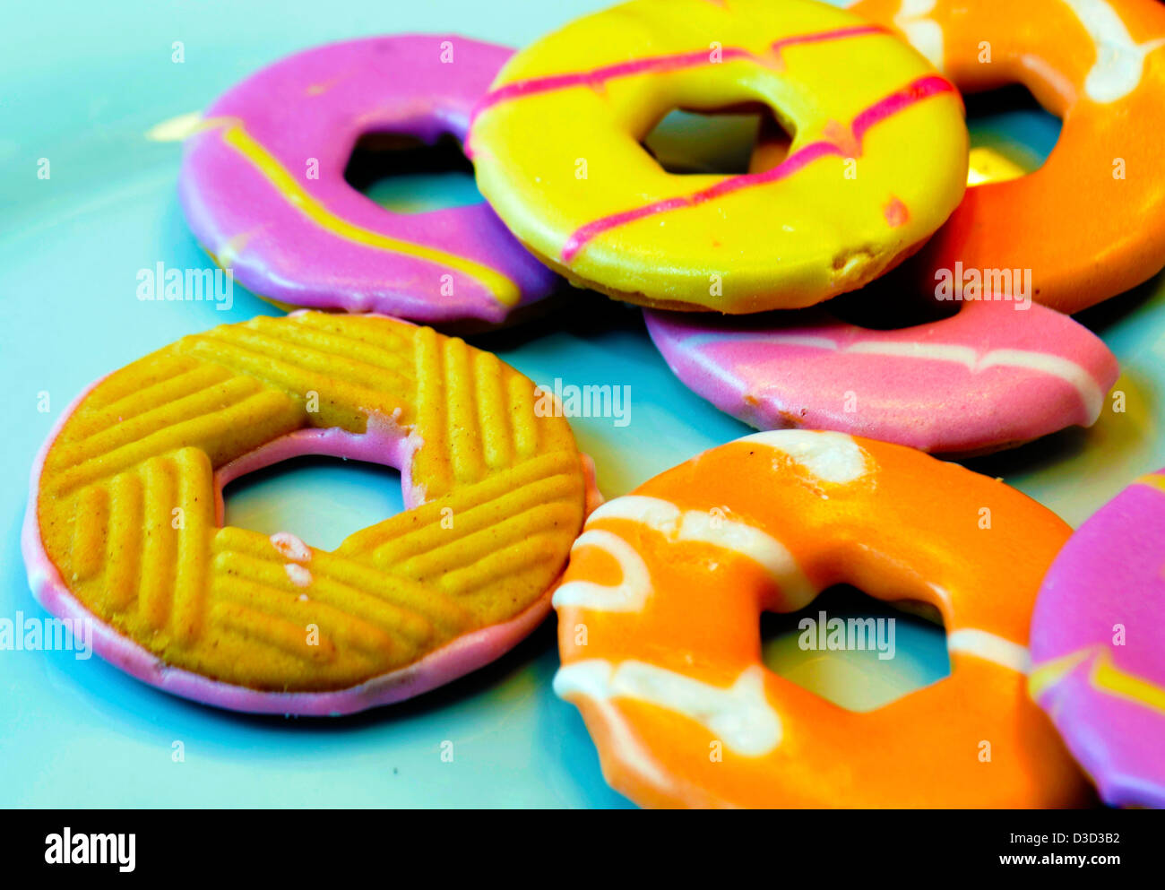 selection of iced biscuits Stock Photo Alamy