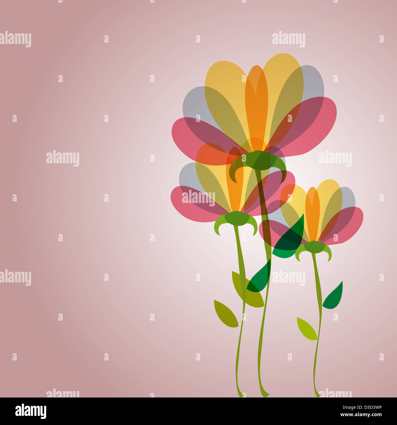 Spring time contemporary transparent flowers background. EPS10 file ...