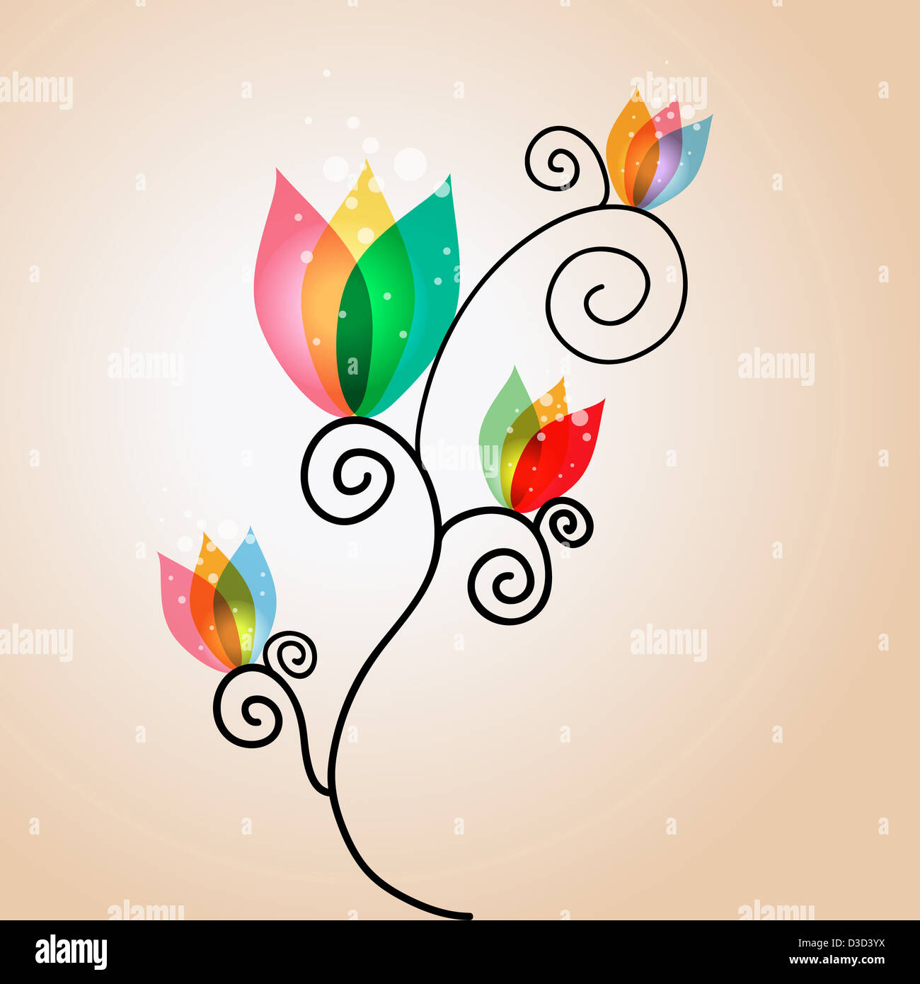Spring time contemporary transparent flowers background. EPS10 file ...