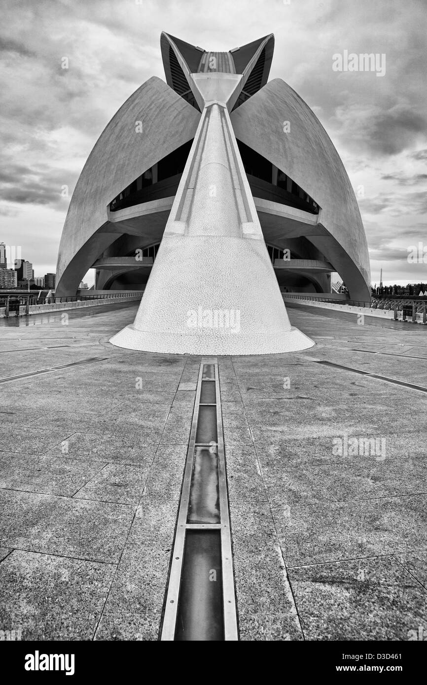 The City of Arts and Sciences Valencian: Ciutat de les Arts i les Ciències,Ciudad de las Artes y las Ciencias Valencia Stock Photo