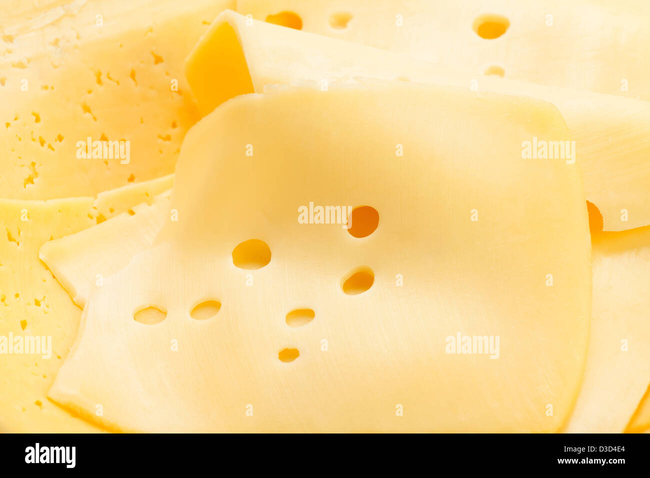 cheese slices full frame closeup Stock Photo